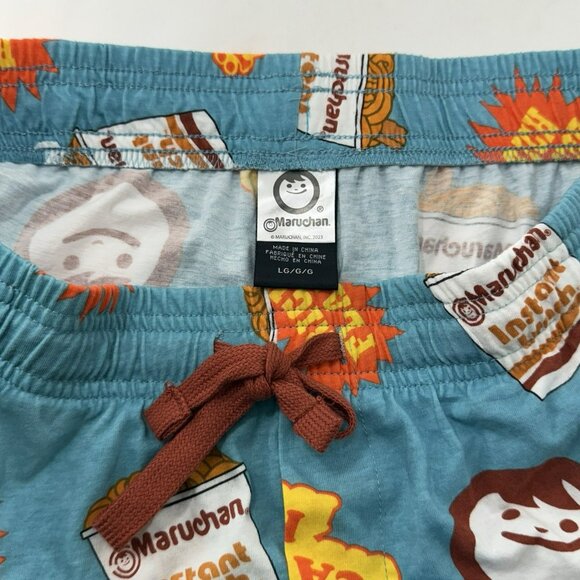 Mad Engine Maruchan Noodles Pajamas Pants Lounge Men Size L Elastic Pattern Logo - Picture 10 of 12